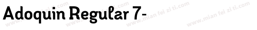 Adoquin Regular 7字体转换